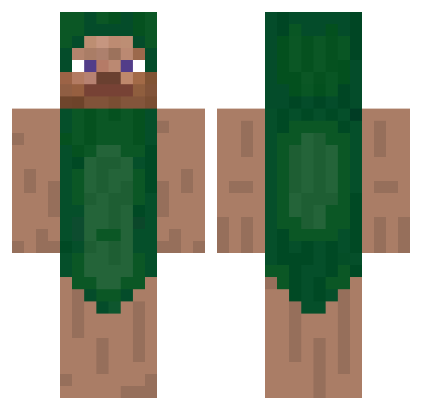 lolfey Minecraft skin, front and back view