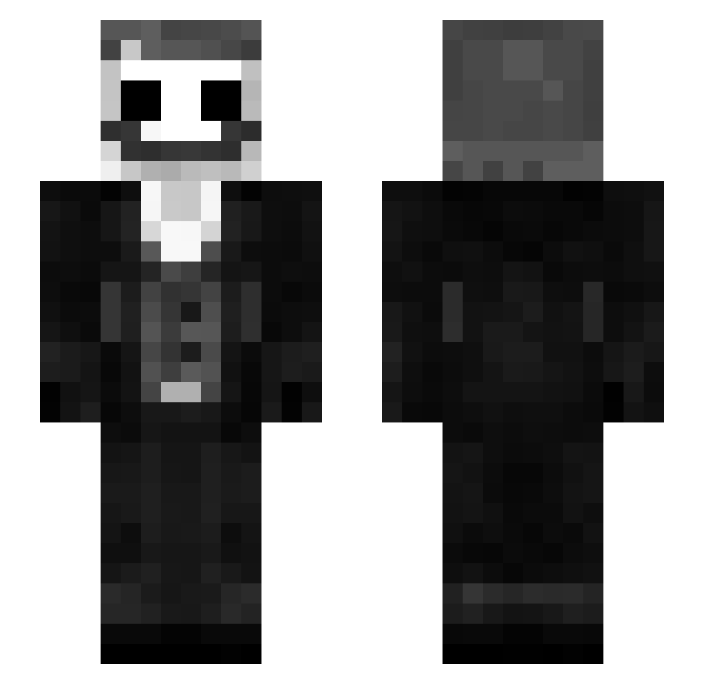 iKursty Minecraft skin, front and back view