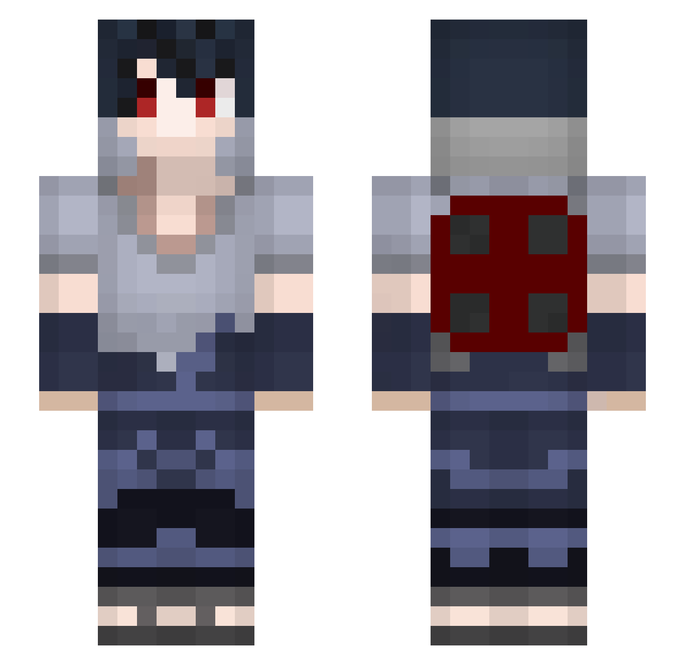 uptightgnome Minecraft skin, front and back view