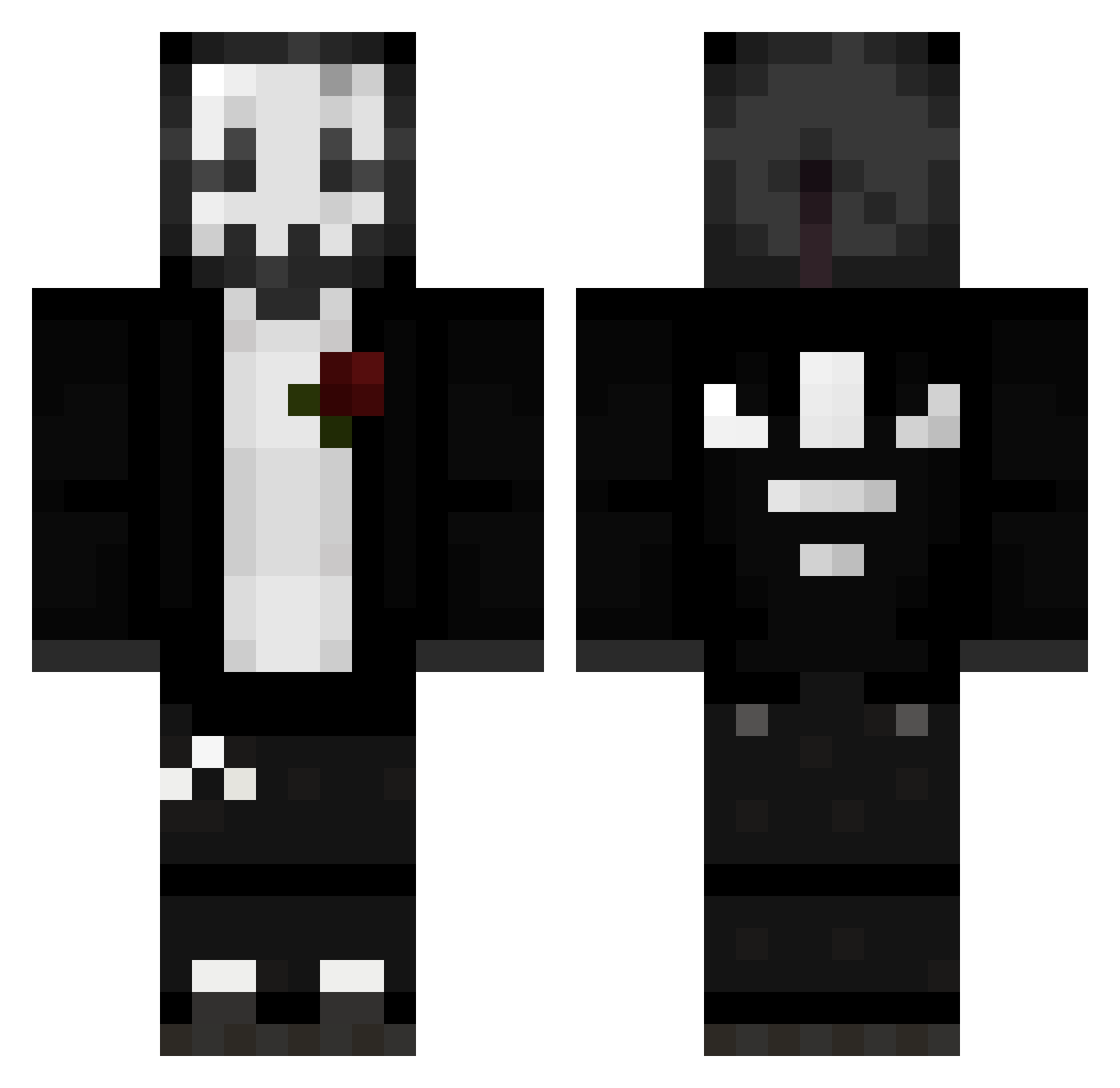 LeTrollge Minecraft skin, front and back view