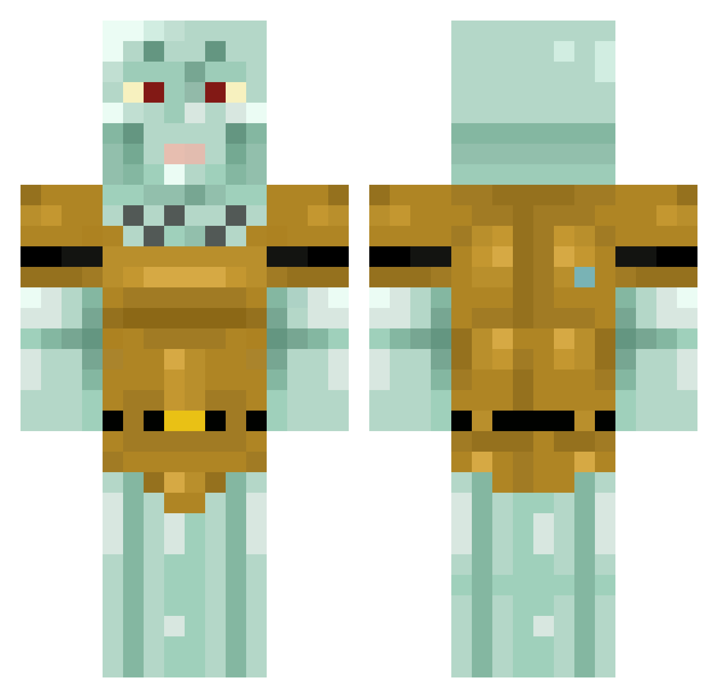 DacfareIT Minecraft skin, front and back view