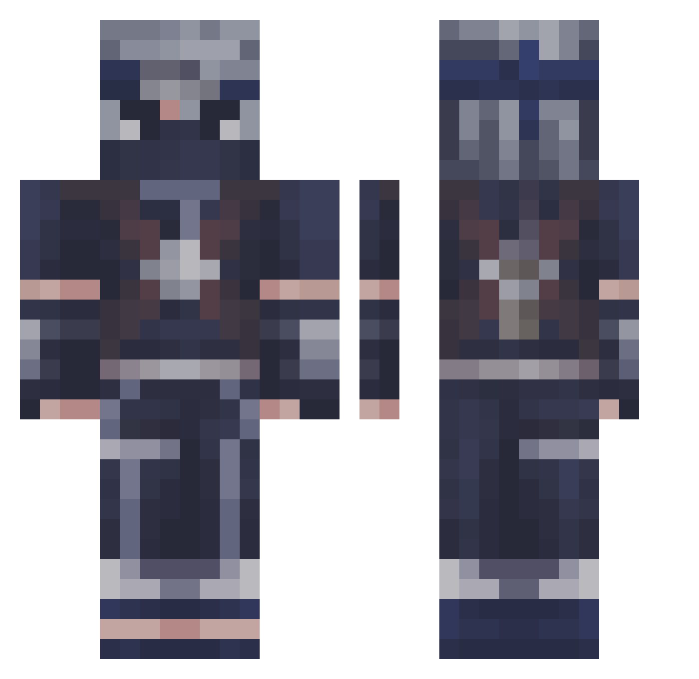 Nozaroc_ Minecraft skin, front and back view