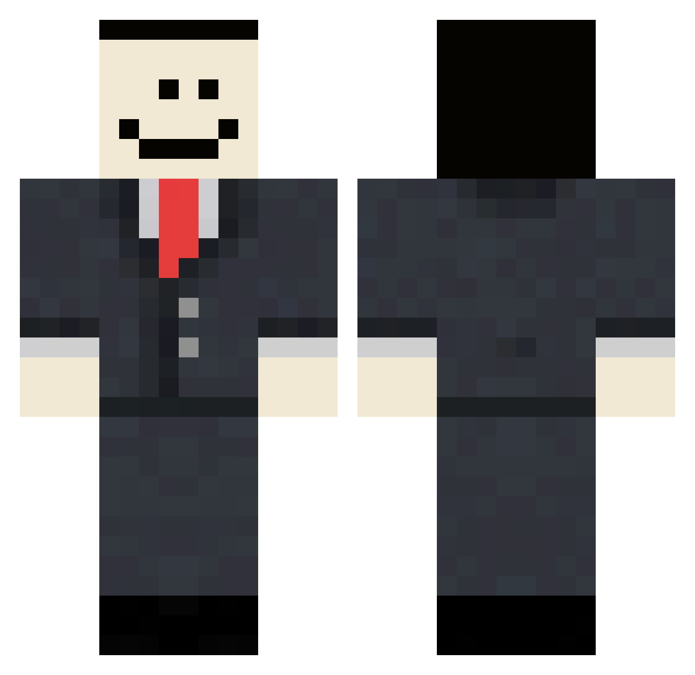 monkychunky2220 Minecraft skin, front and back view