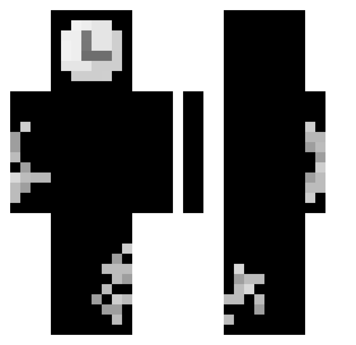 Oah9999 Minecraft skin, front and back view