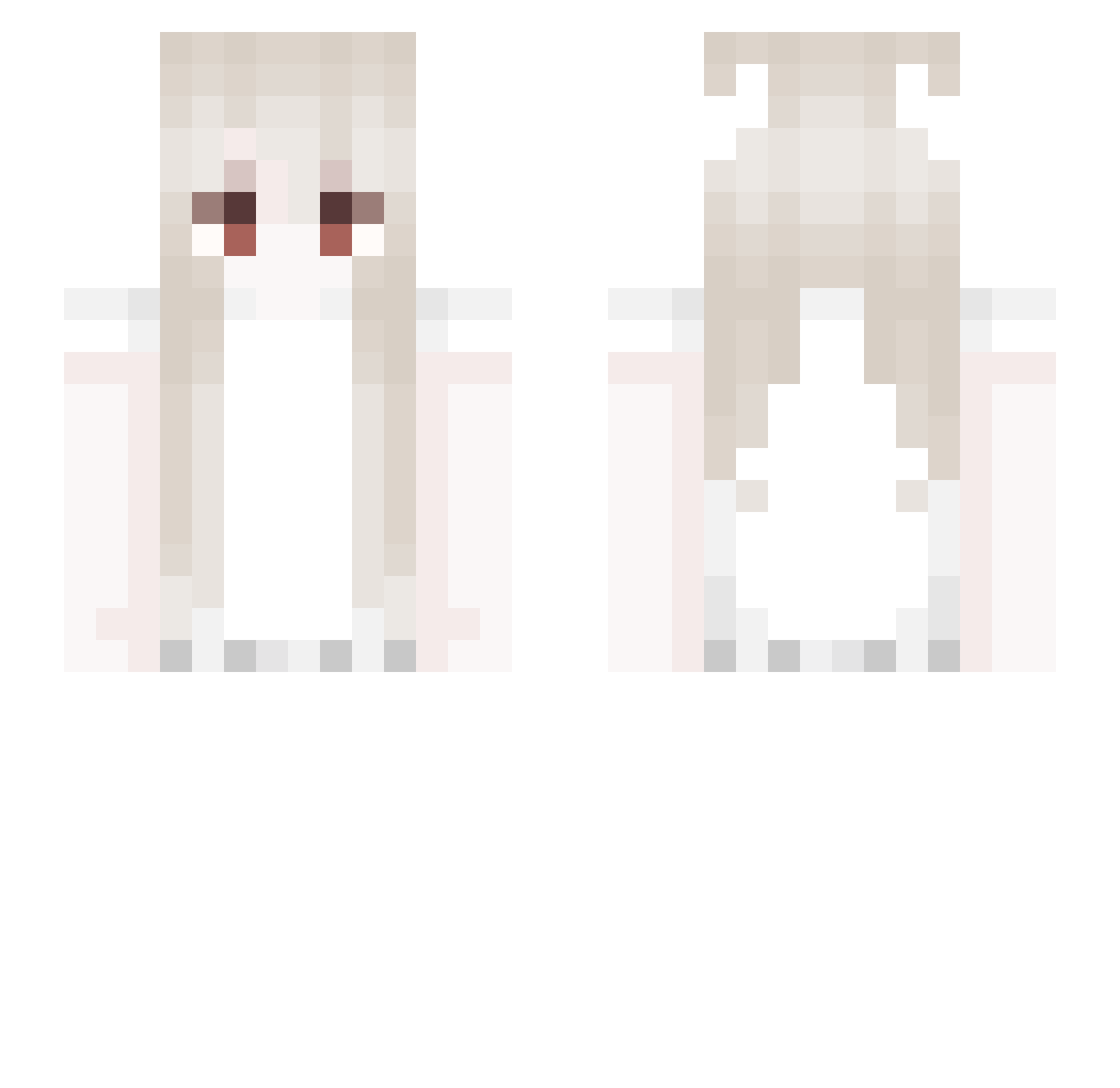superlesbica Minecraft skin, front and back view