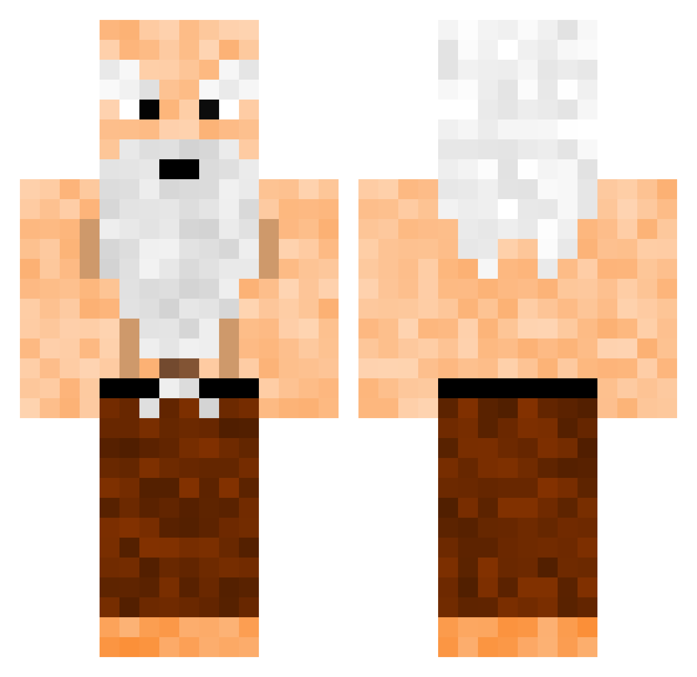 BlackVenom1 Minecraft skin, front and back view