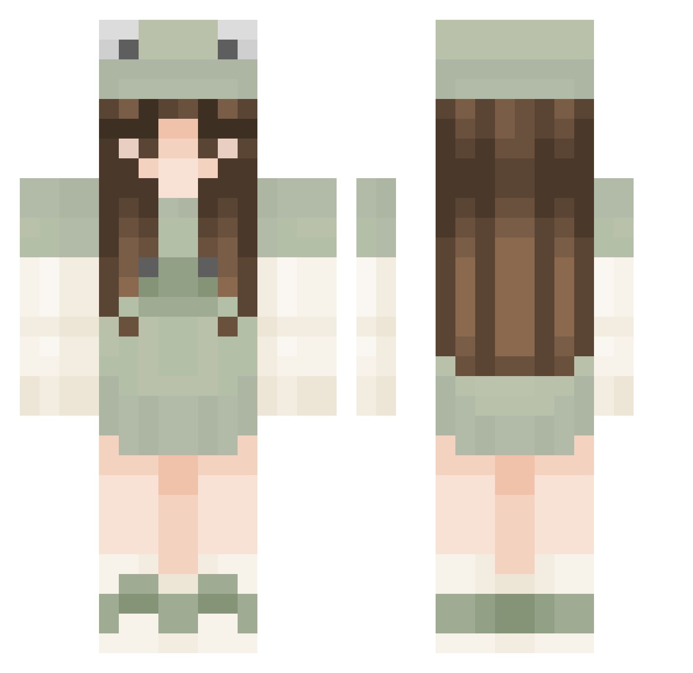 haleymacprincess Minecraft skin, front and back view