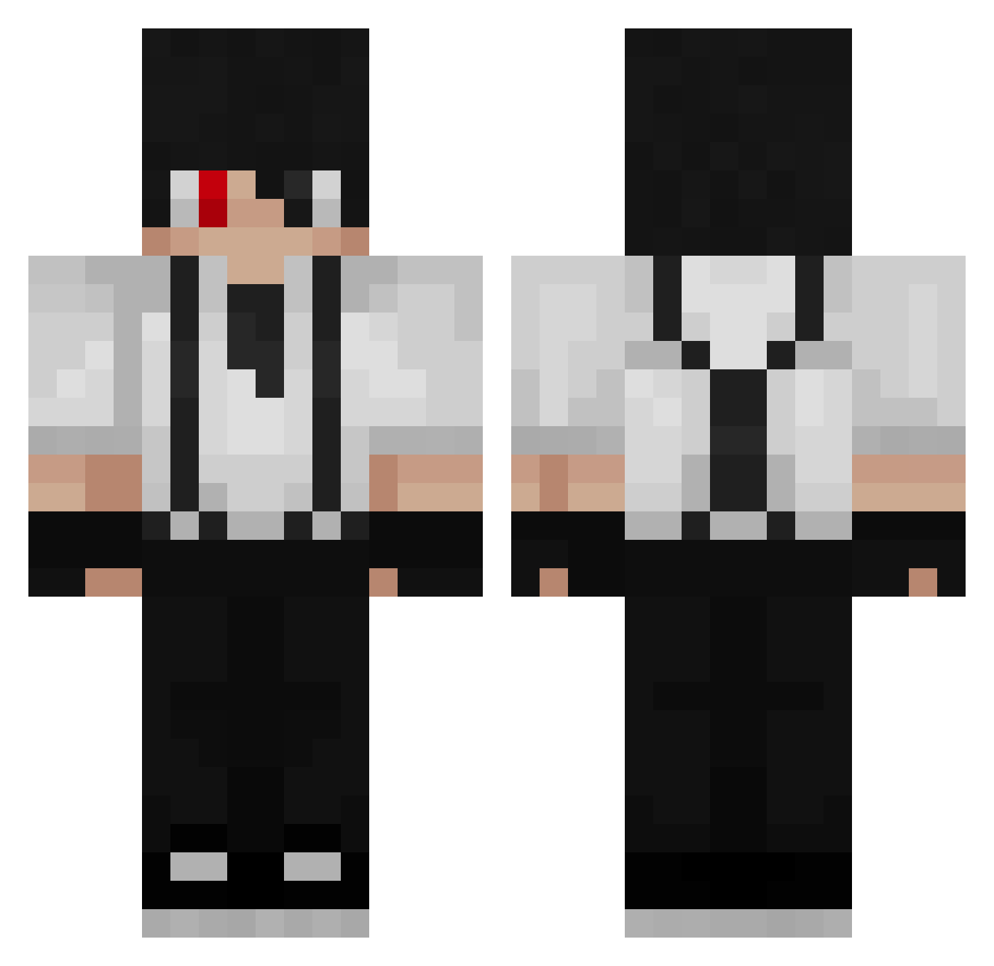 The_Shadow__ Minecraft skin, front and back view