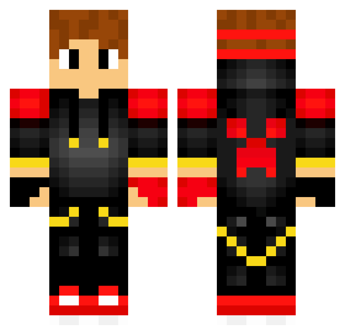 SpiderMiner_ Minecraft skin, front and back view