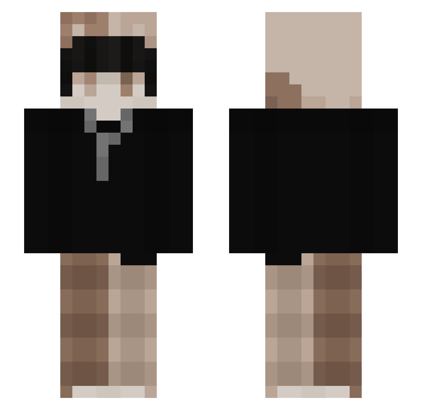 ning9119 Minecraft skin, front and back view