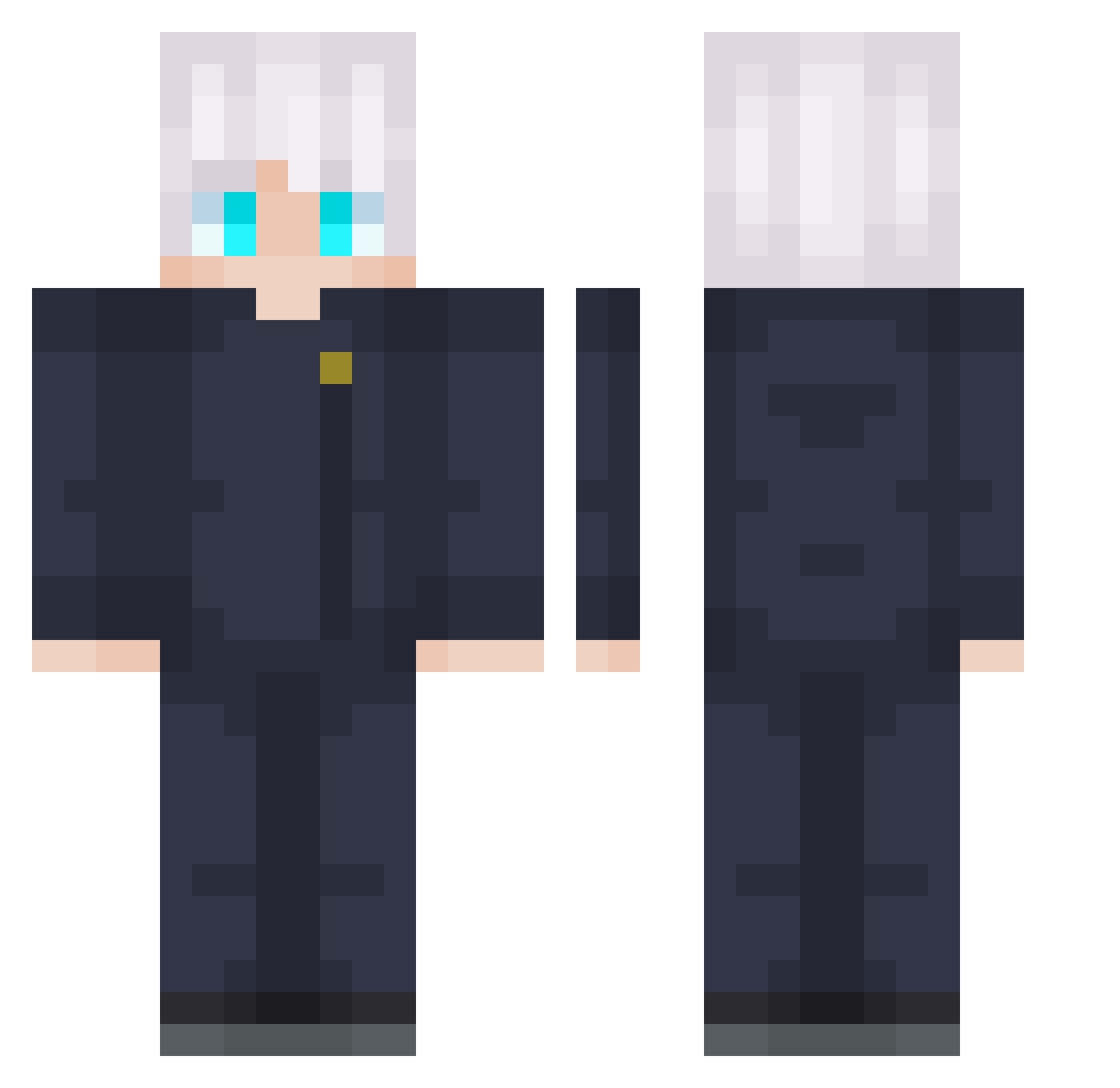 torfers Minecraft skin, front and back view