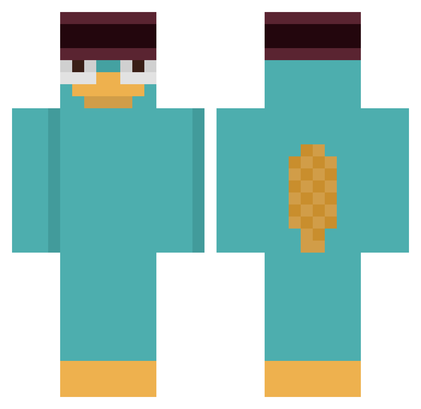 zVapeCheat_ Minecraft skin, front and back view