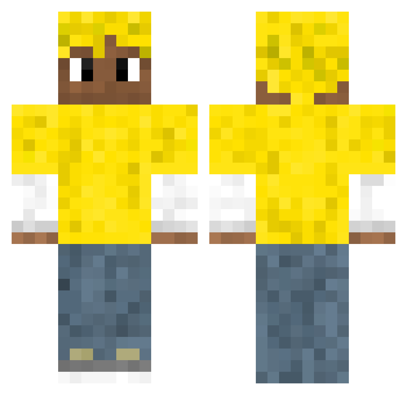 IsaiasAfwerki Minecraft skin, front and back view