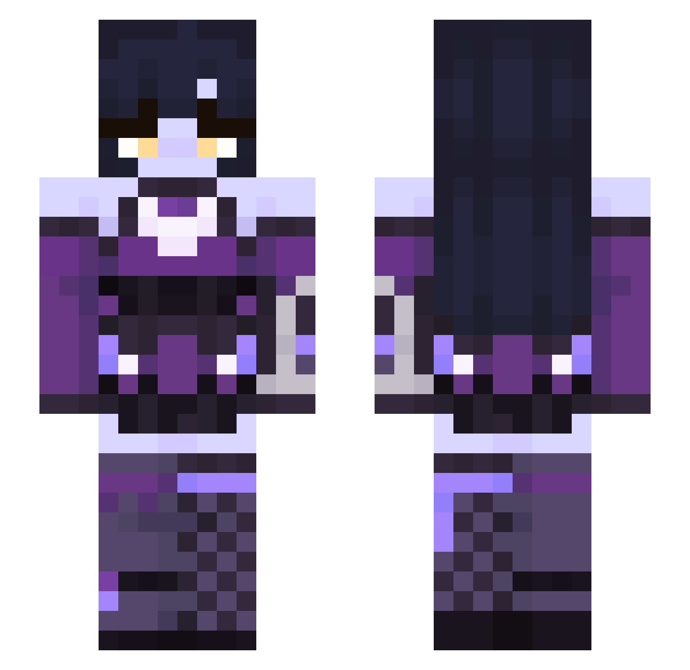 tingyunism Minecraft skin, front and back view