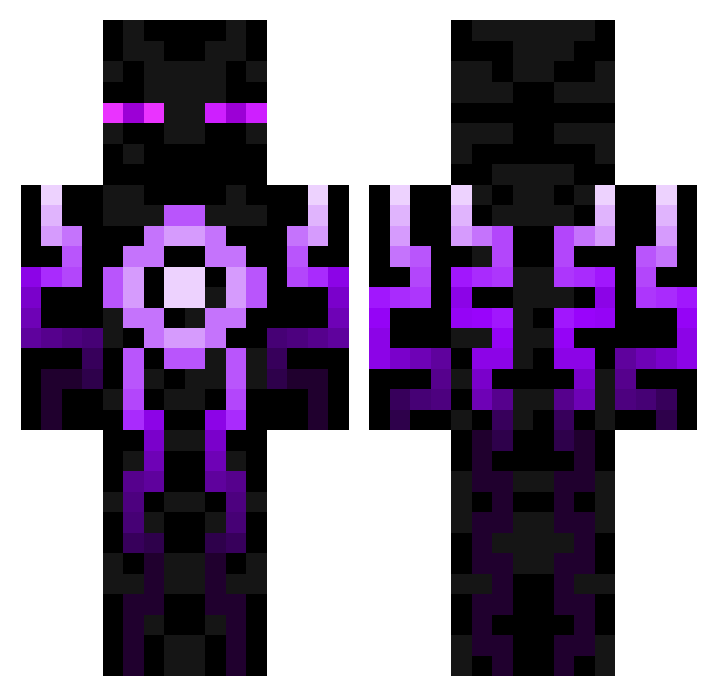 End_Master Minecraft skin, front and back view