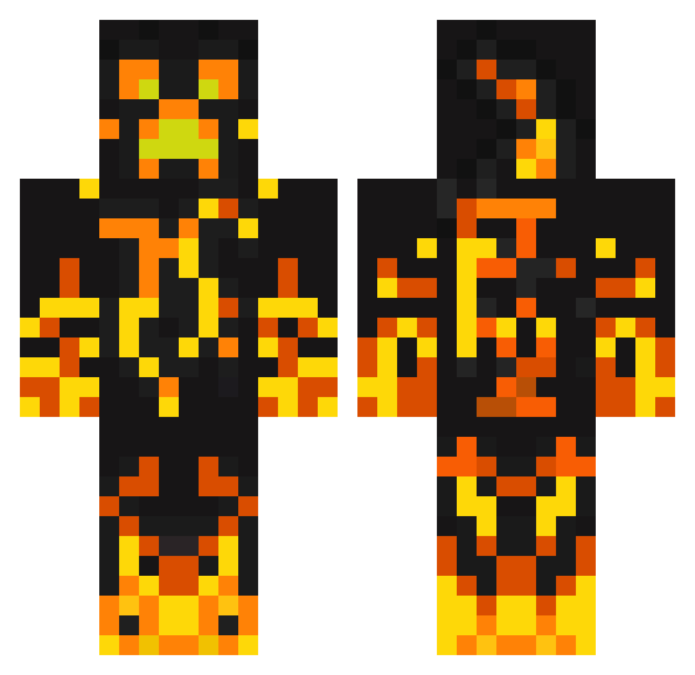 KOTJD Minecraft skin, front and back view