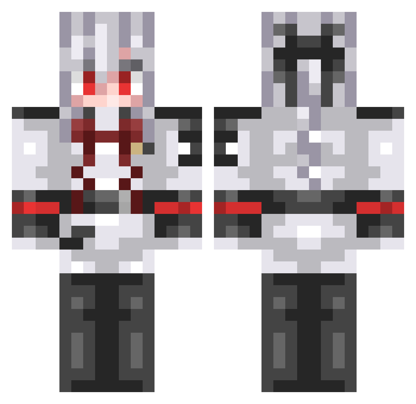 drubzz Minecraft skin, front and back view