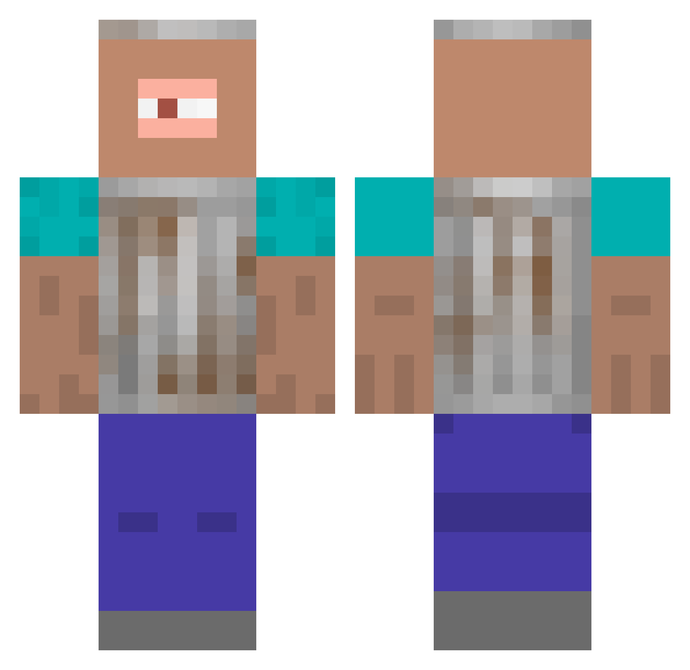 sjpp_ Minecraft skin, front and back view