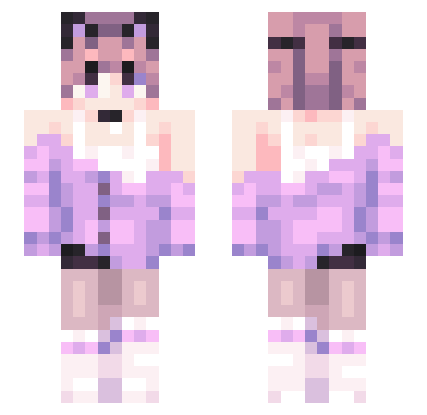 Herdbull406 Minecraft skin, front and back view
