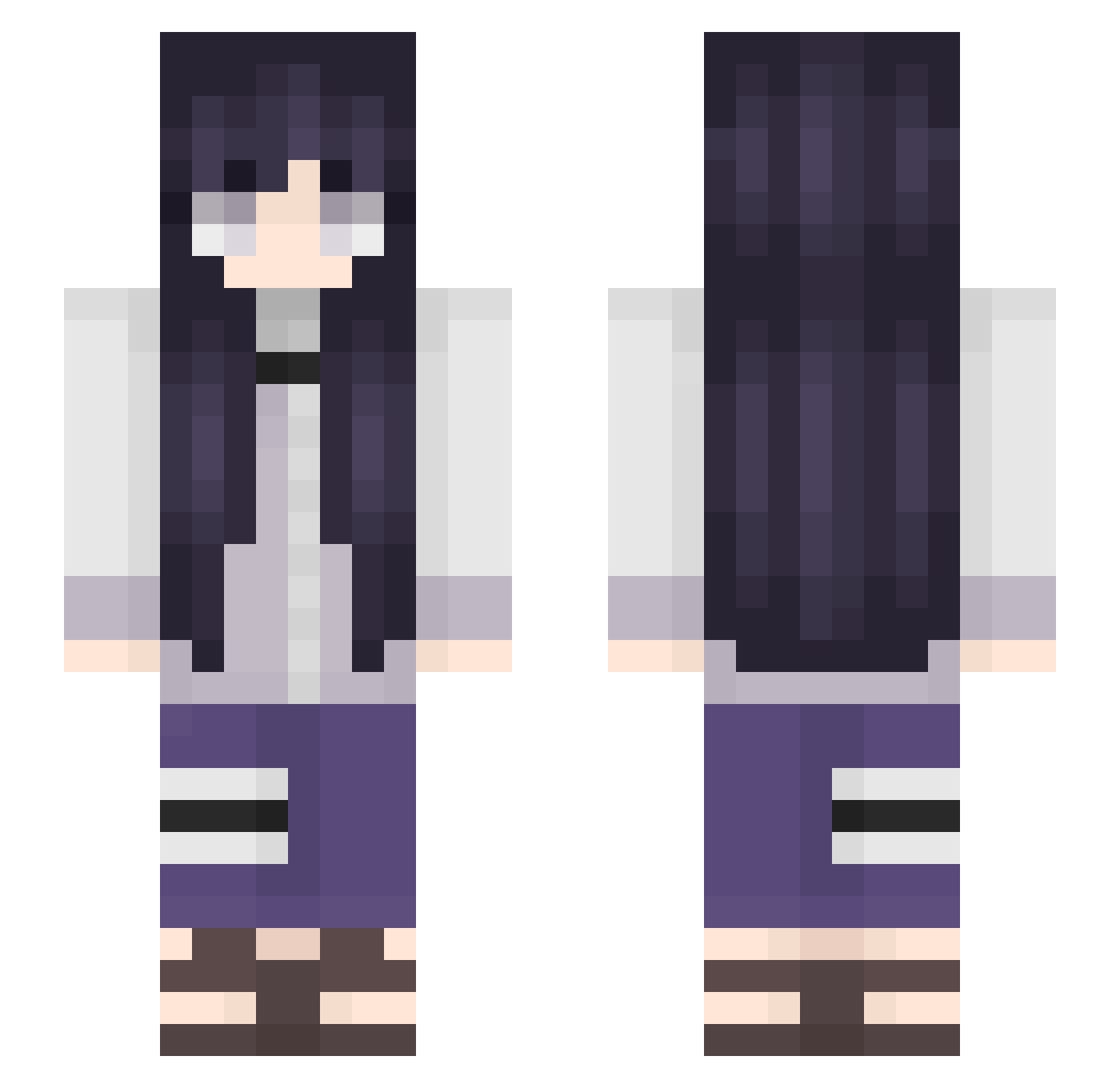 annaec Minecraft skin, front and back view