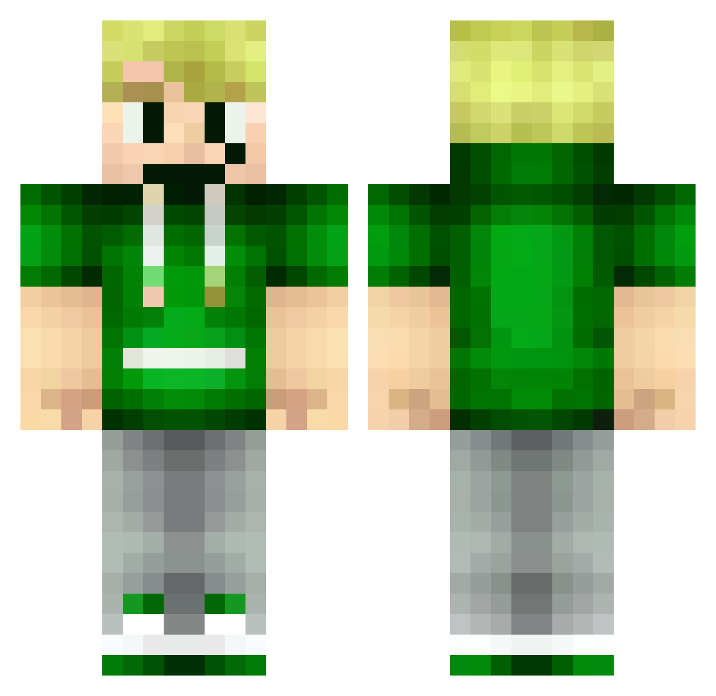 RyderRandom Minecraft skin, front and back view