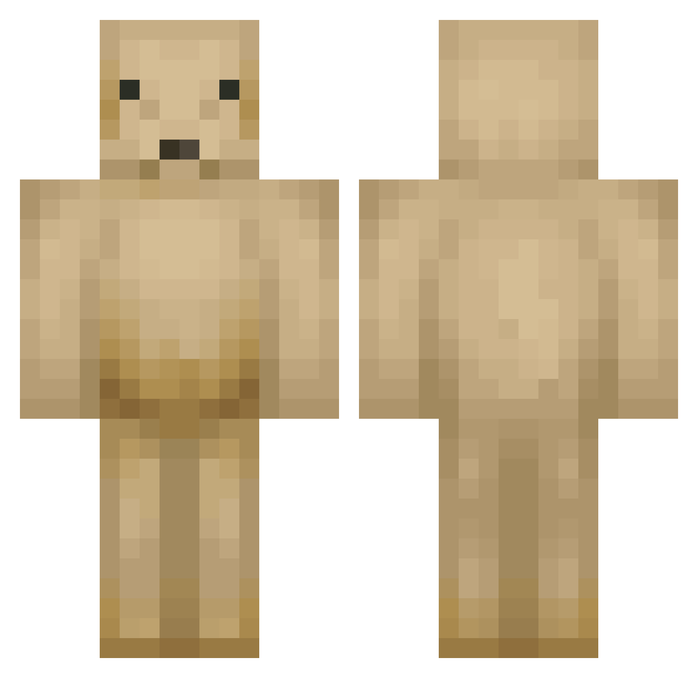9axunn Minecraft skin, front and back view