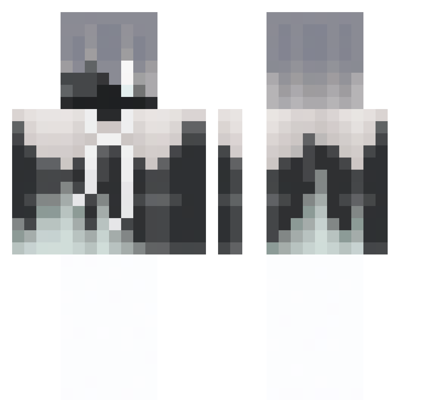 whysotoxik Minecraft skin, front and back view
