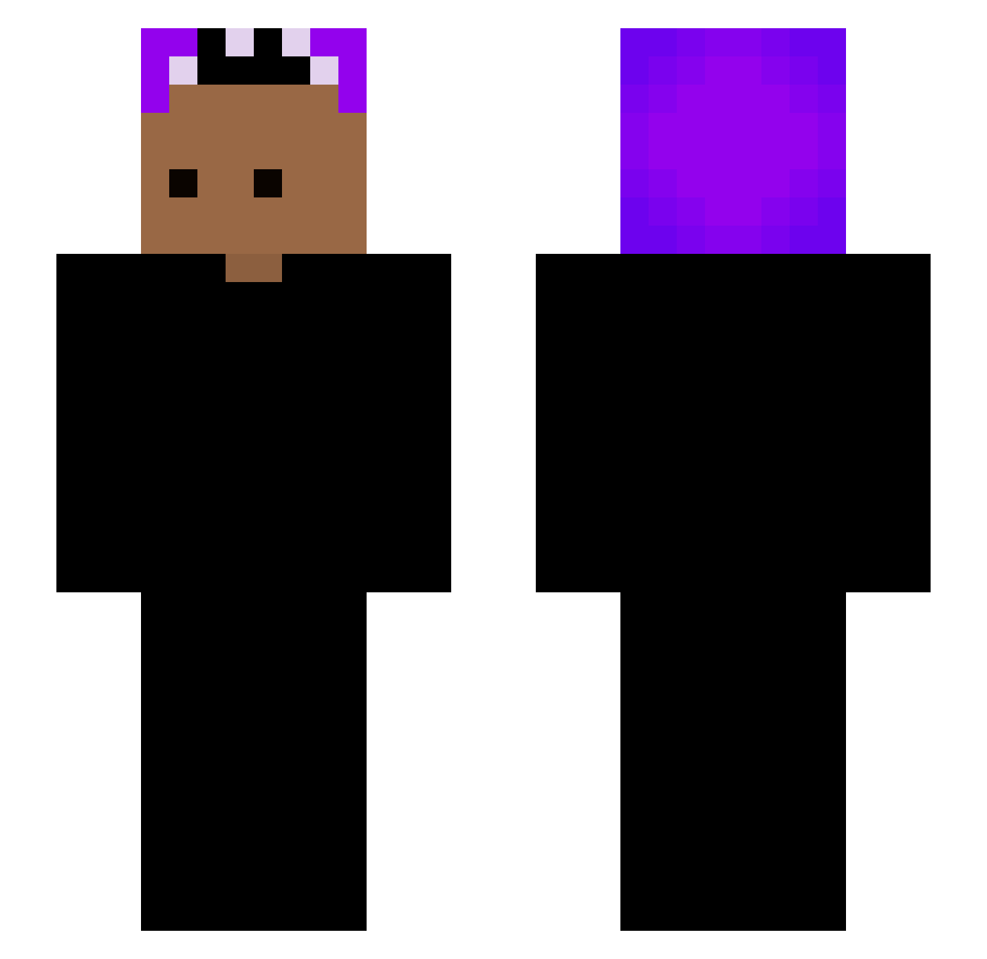 Tamure Minecraft skin, front and back view