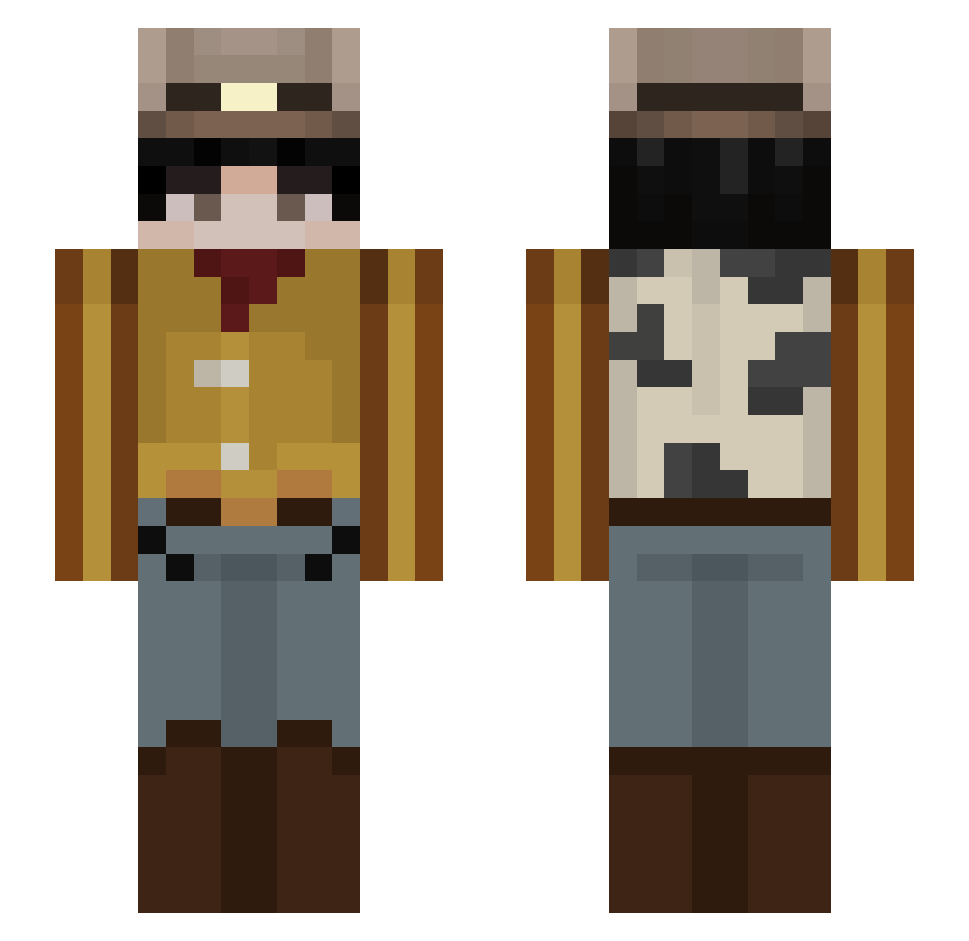 banannabarb Minecraft skin, front and back view