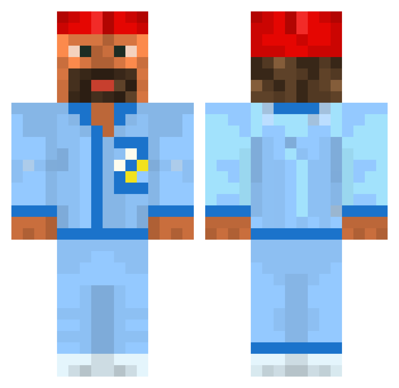 Kamakiriad Minecraft skin, front and back view