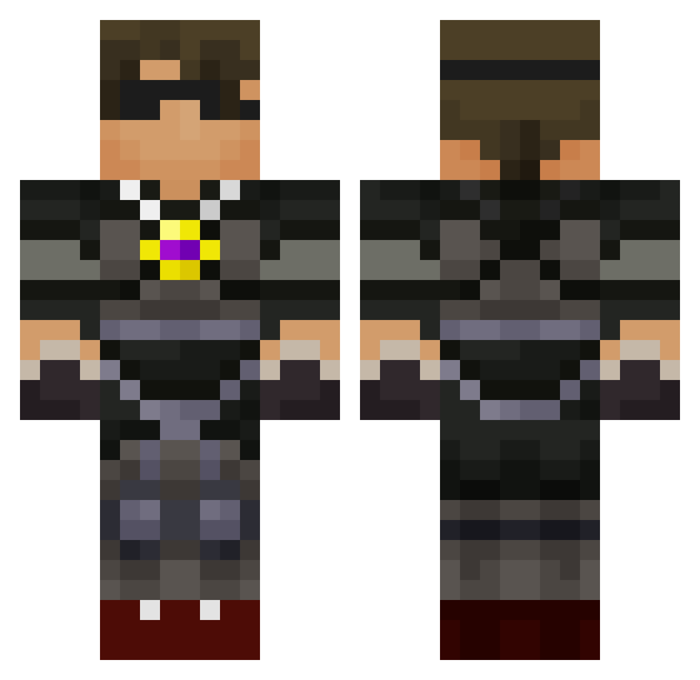 ZzKiLLGuyZ Minecraft skin, front and back view