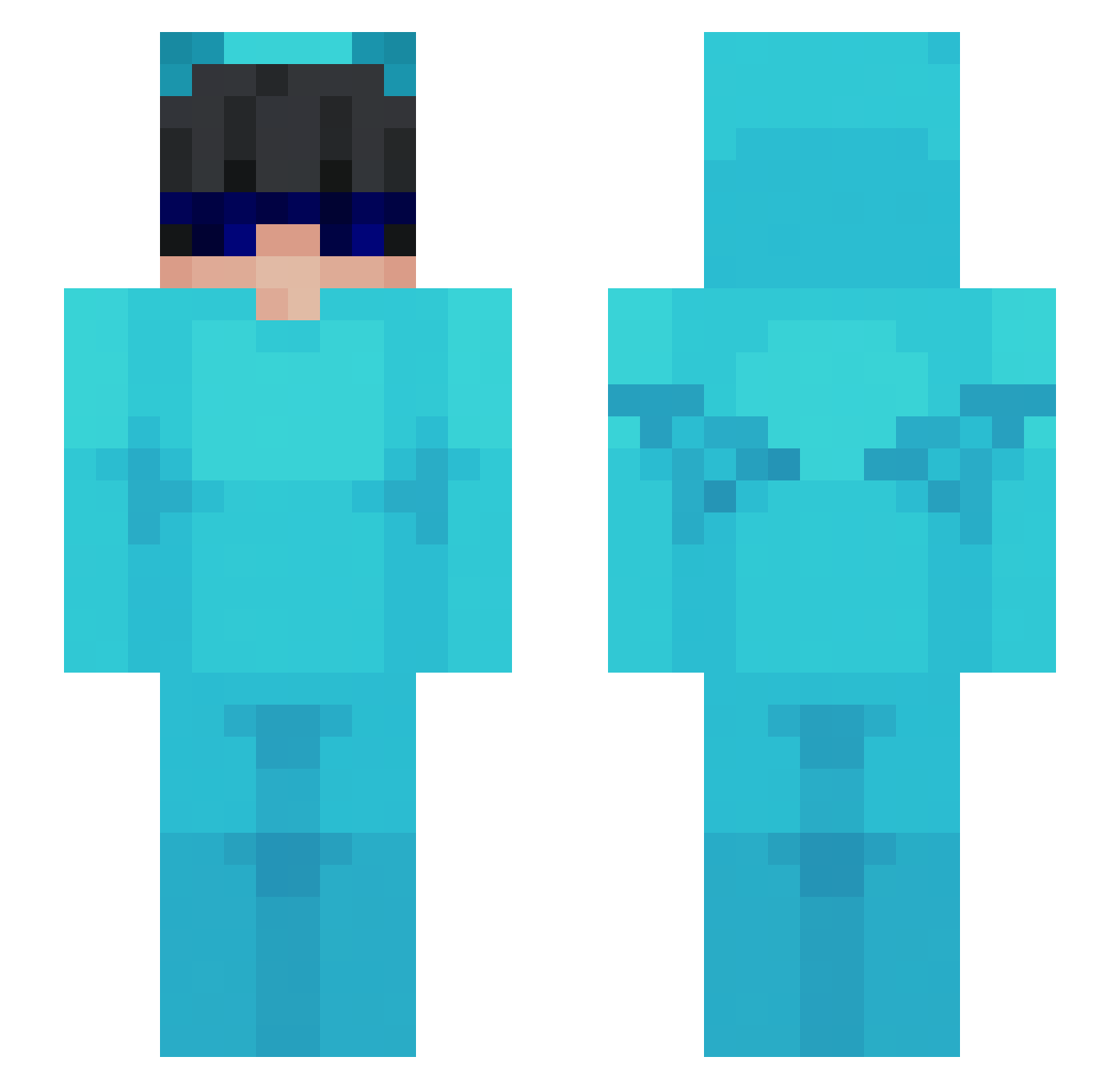 xchrispng Minecraft skin, front and back view