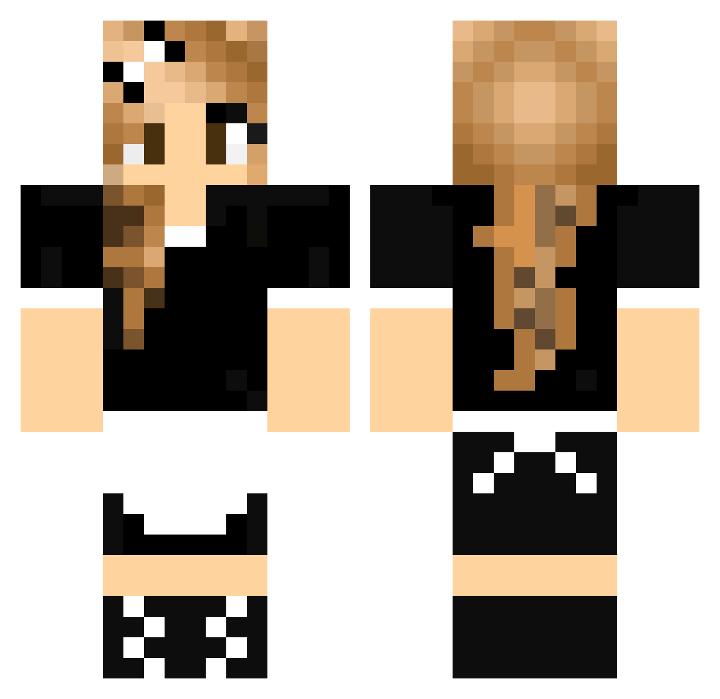 Kindzeus Minecraft skin, front and back view