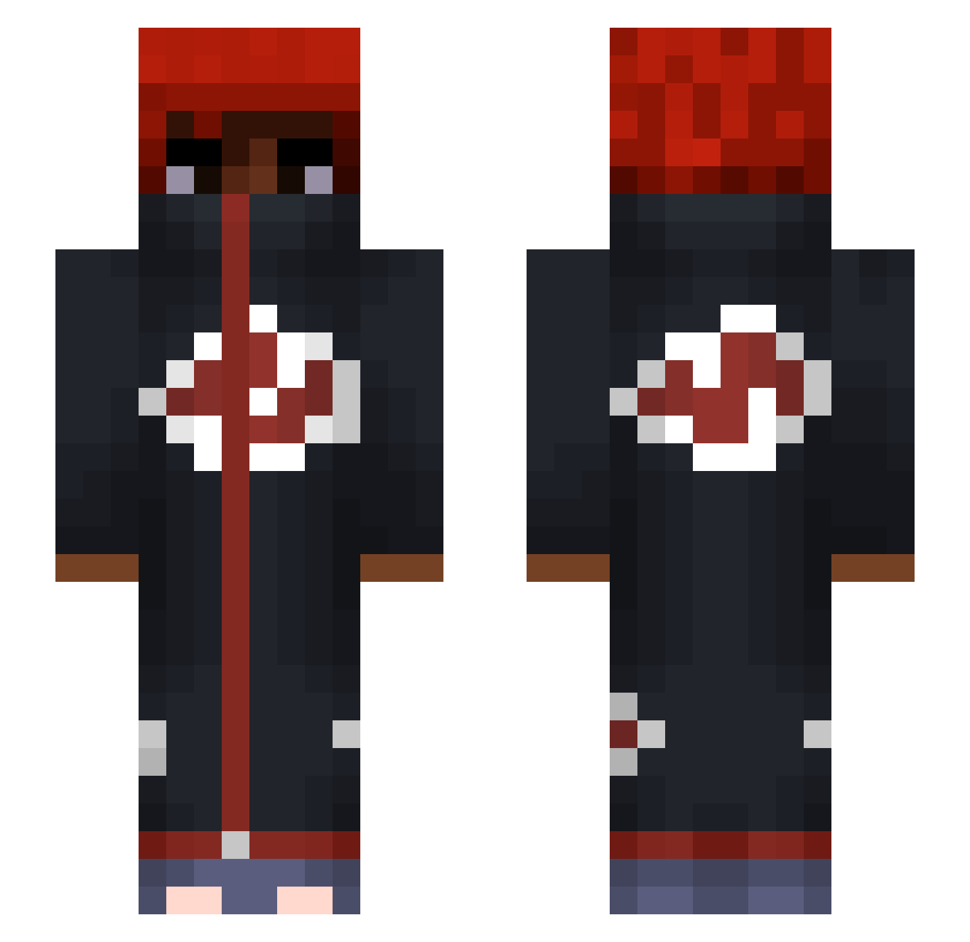 GreatCaos Minecraft skin, front and back view