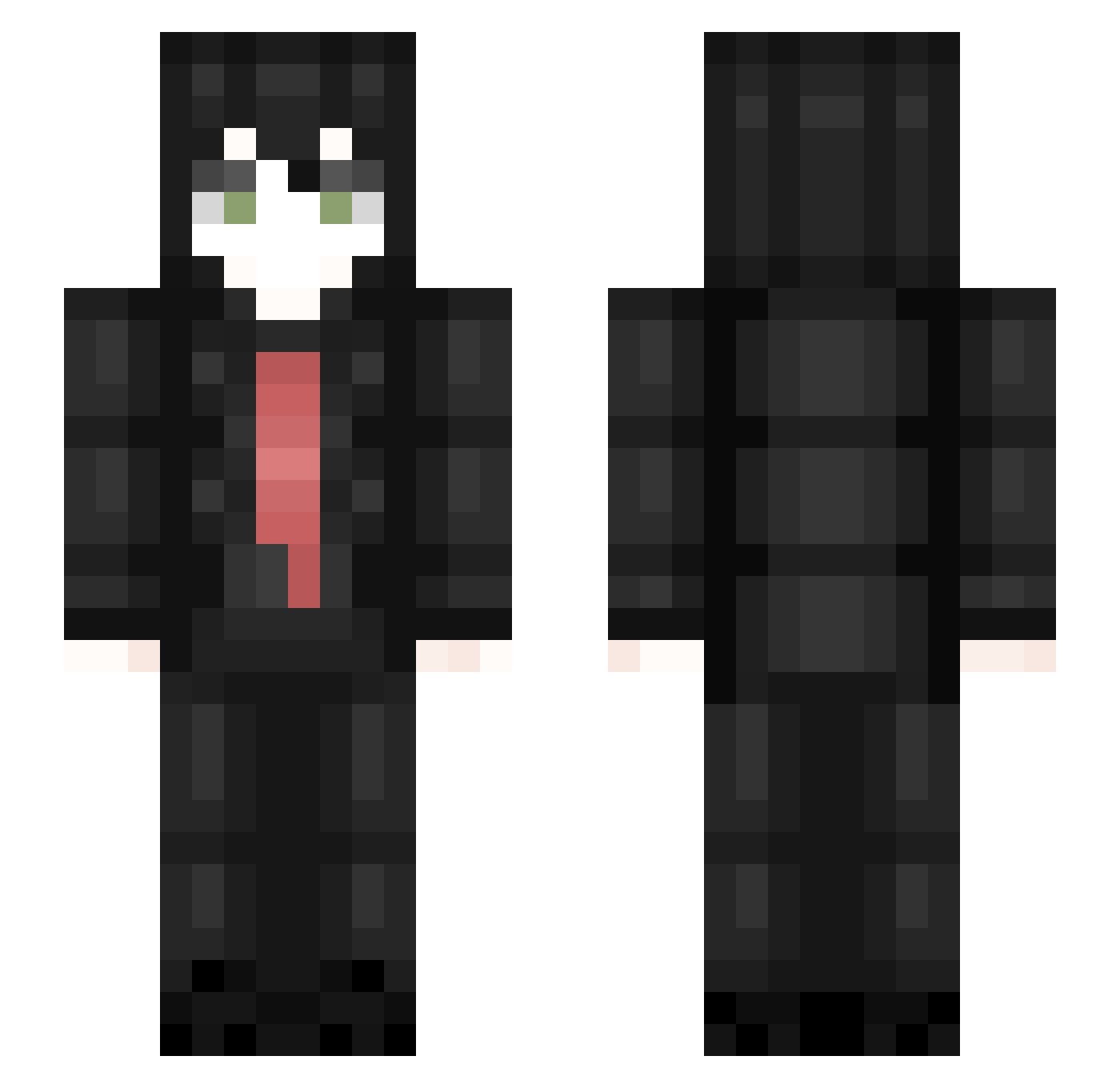 barluvv Minecraft skin, front and back view