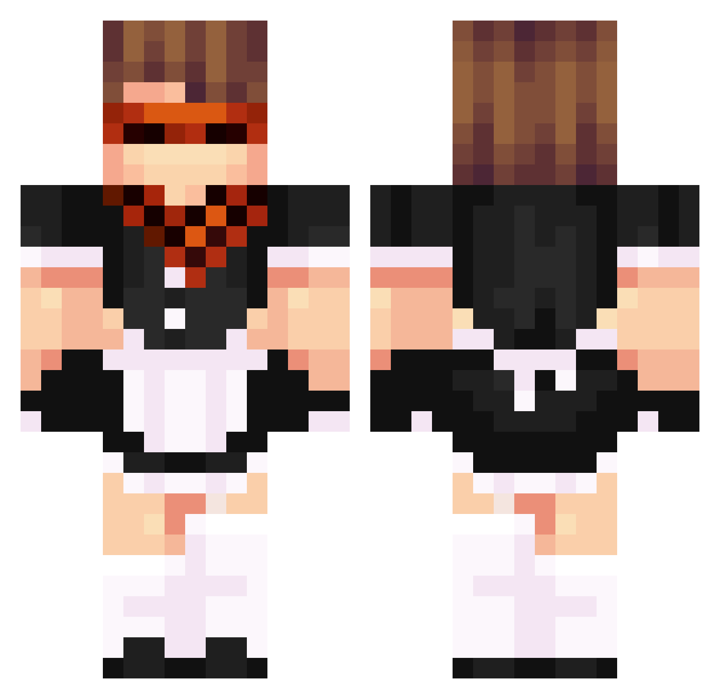Aguscel28 Minecraft skin, front and back view