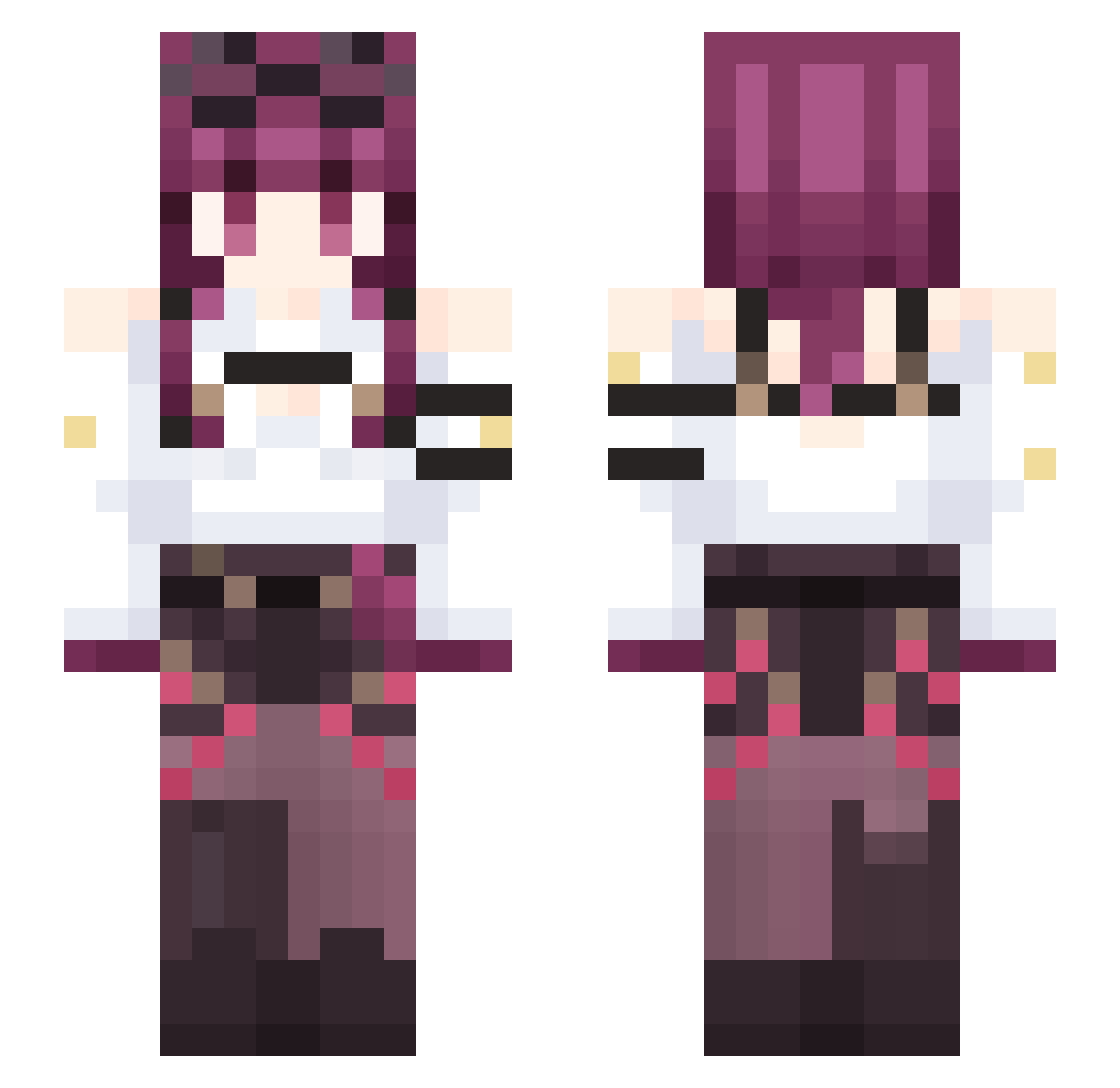kafka233 Minecraft skin, front and back view