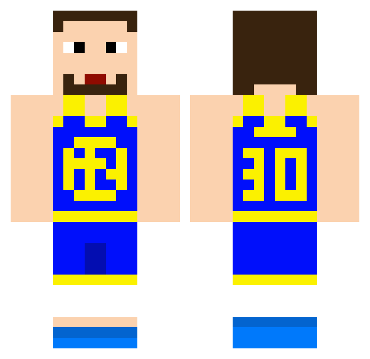 Carusoisgoat1010 Minecraft skin, front and back view