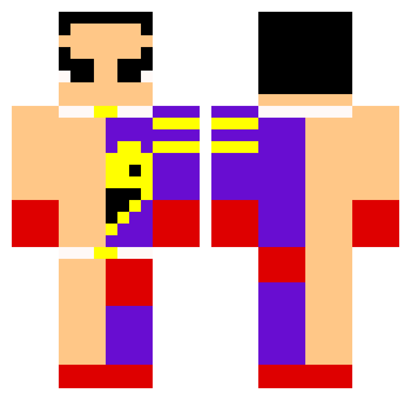 AqueleDogo Minecraft skin, front and back view