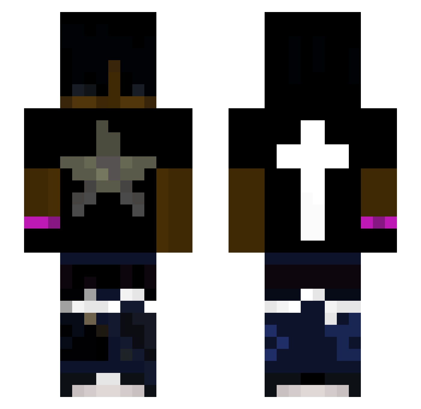 xiiqqq Minecraft skin, front and back view