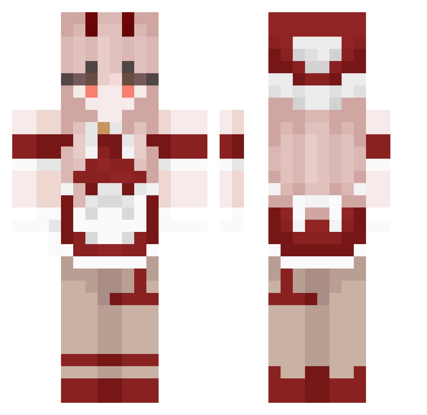 darealkay Minecraft skin, front and back view