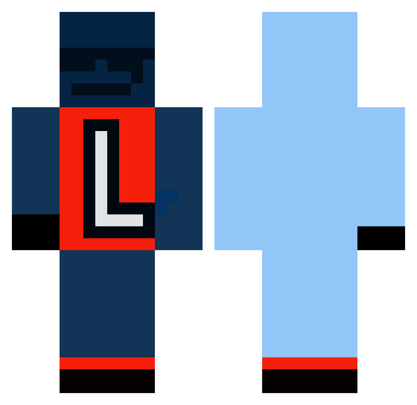 QDude123_X Minecraft skin, front and back view