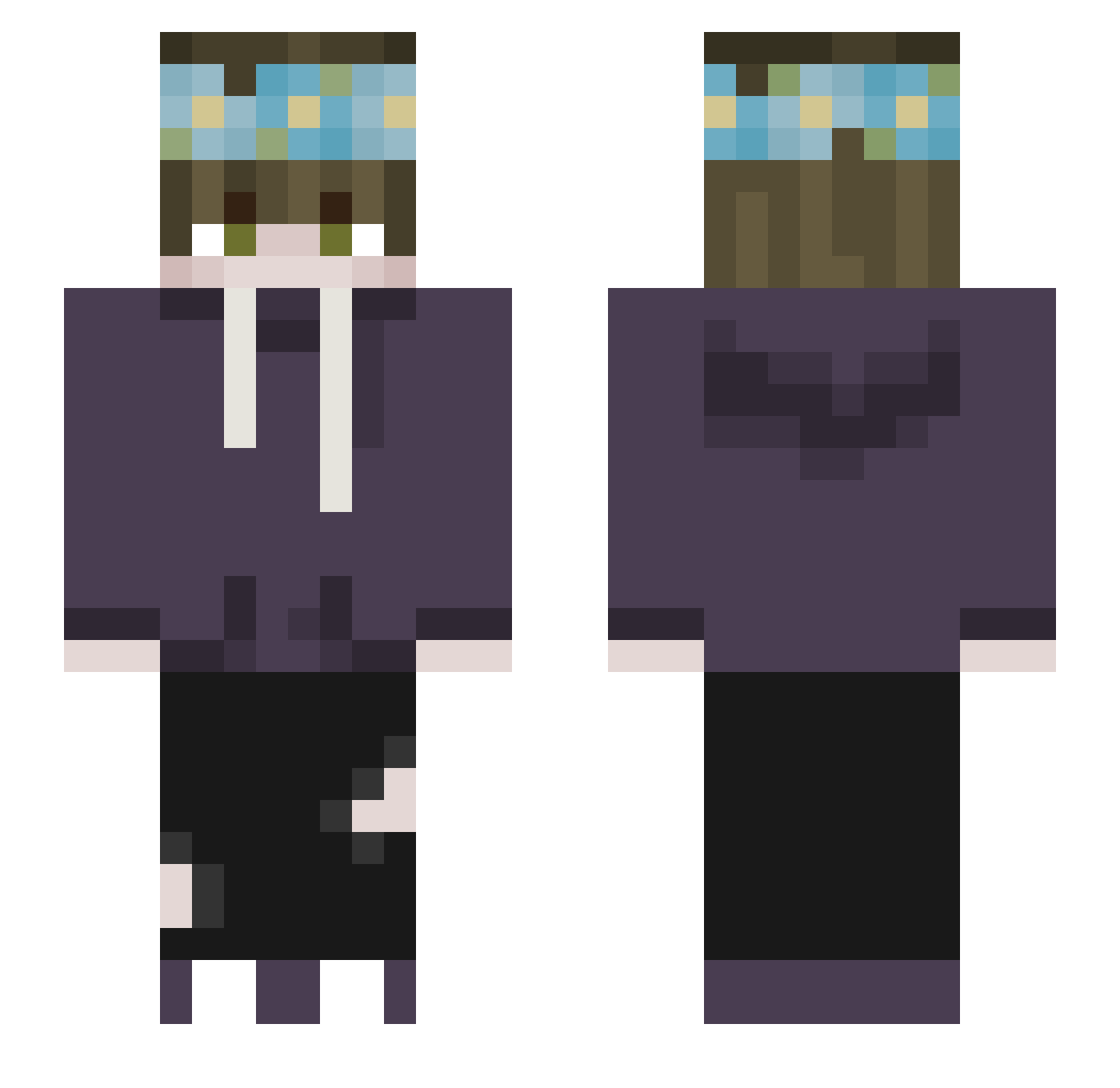 Whypeoplewhy2 Minecraft skin, front and back view