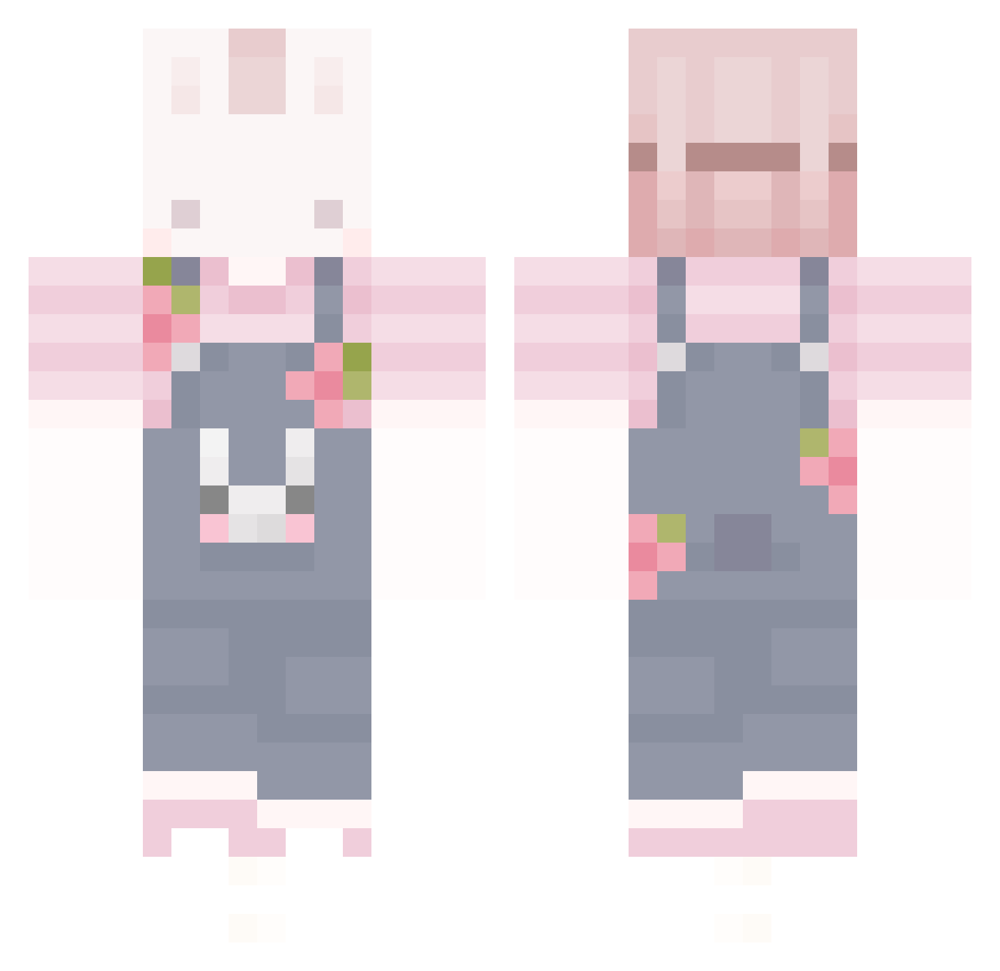 GilvanF Minecraft skin, front and back view