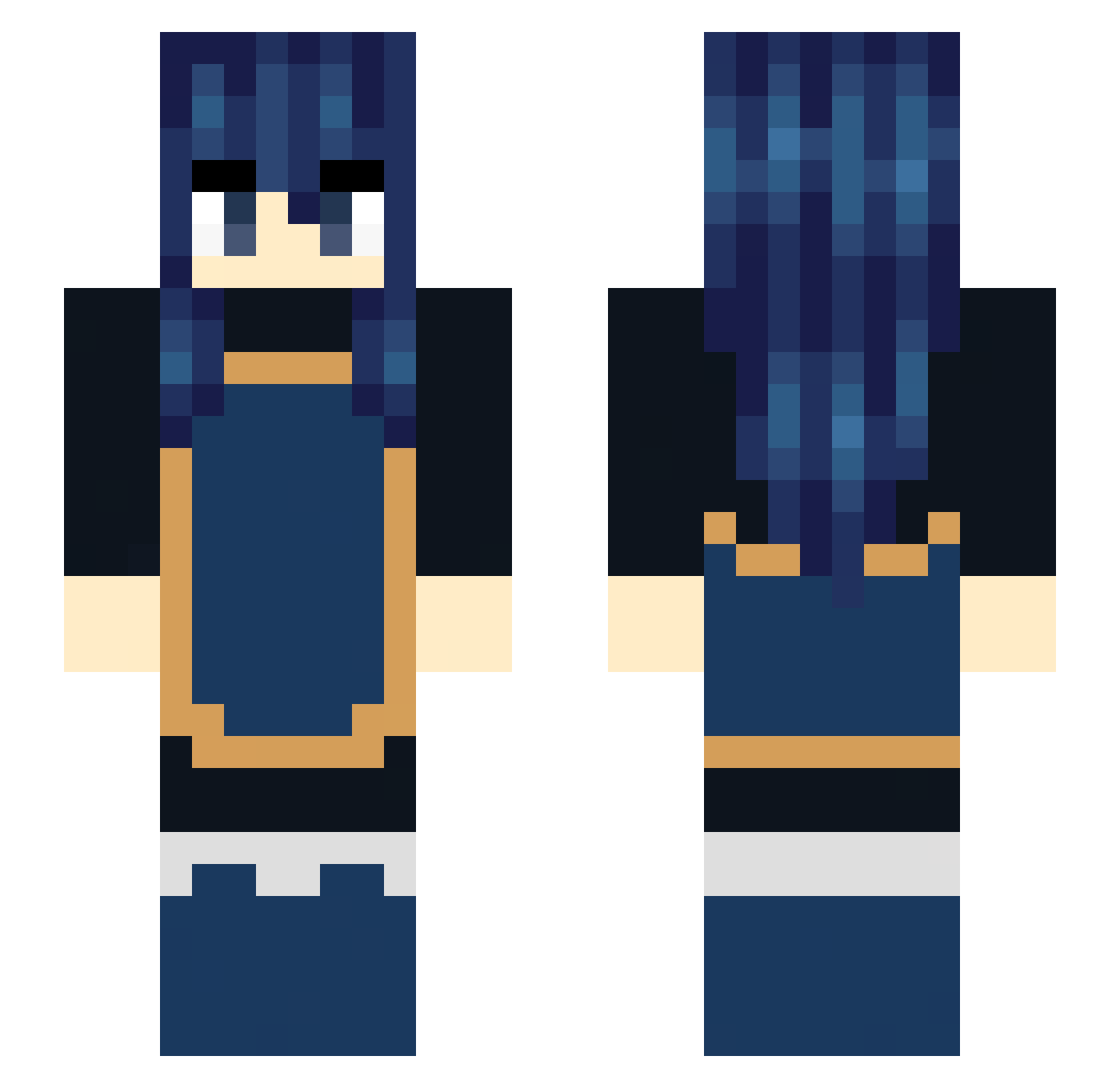 Zmcfirestorm545 Minecraft skin, front and back view