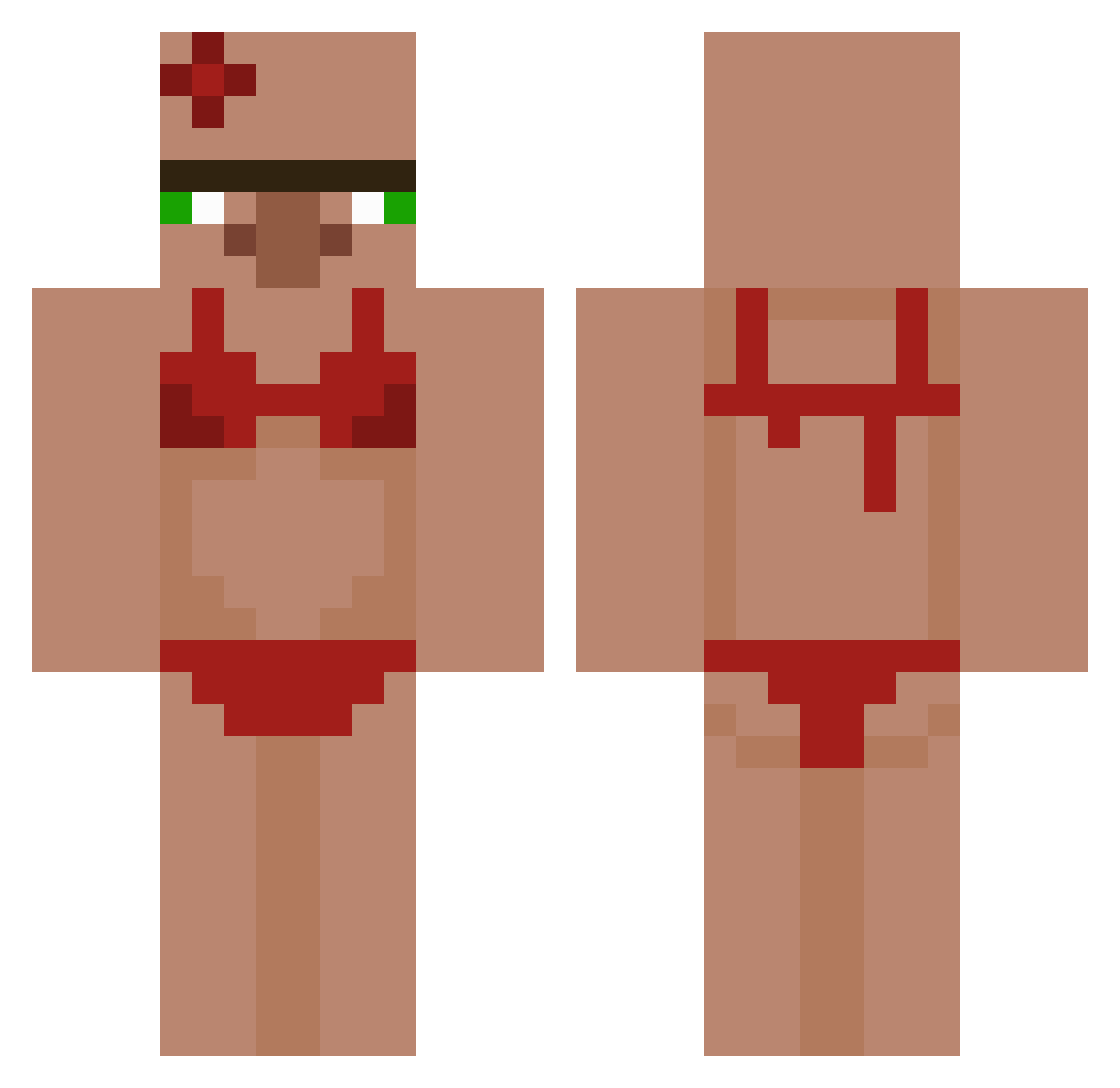 Wizard____ Minecraft skin, front and back view