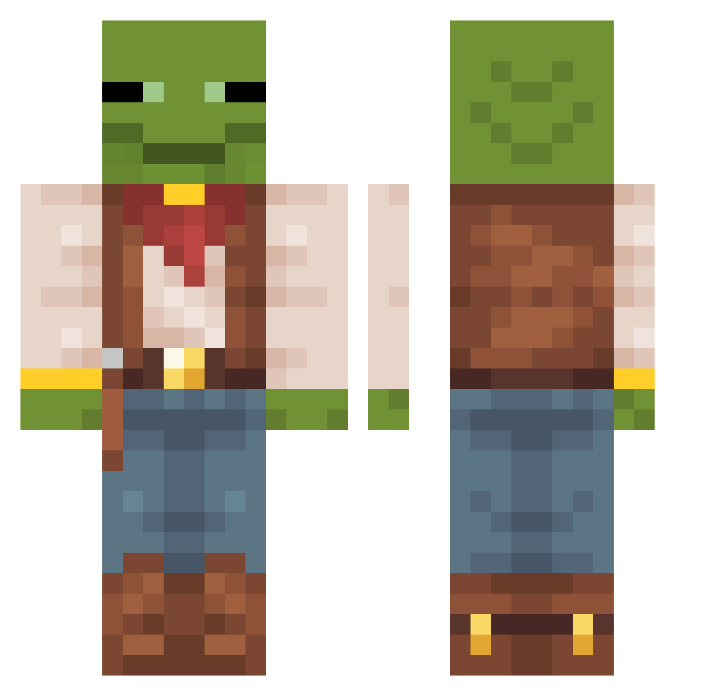 Mr_Jonsta Minecraft skin, front and back view