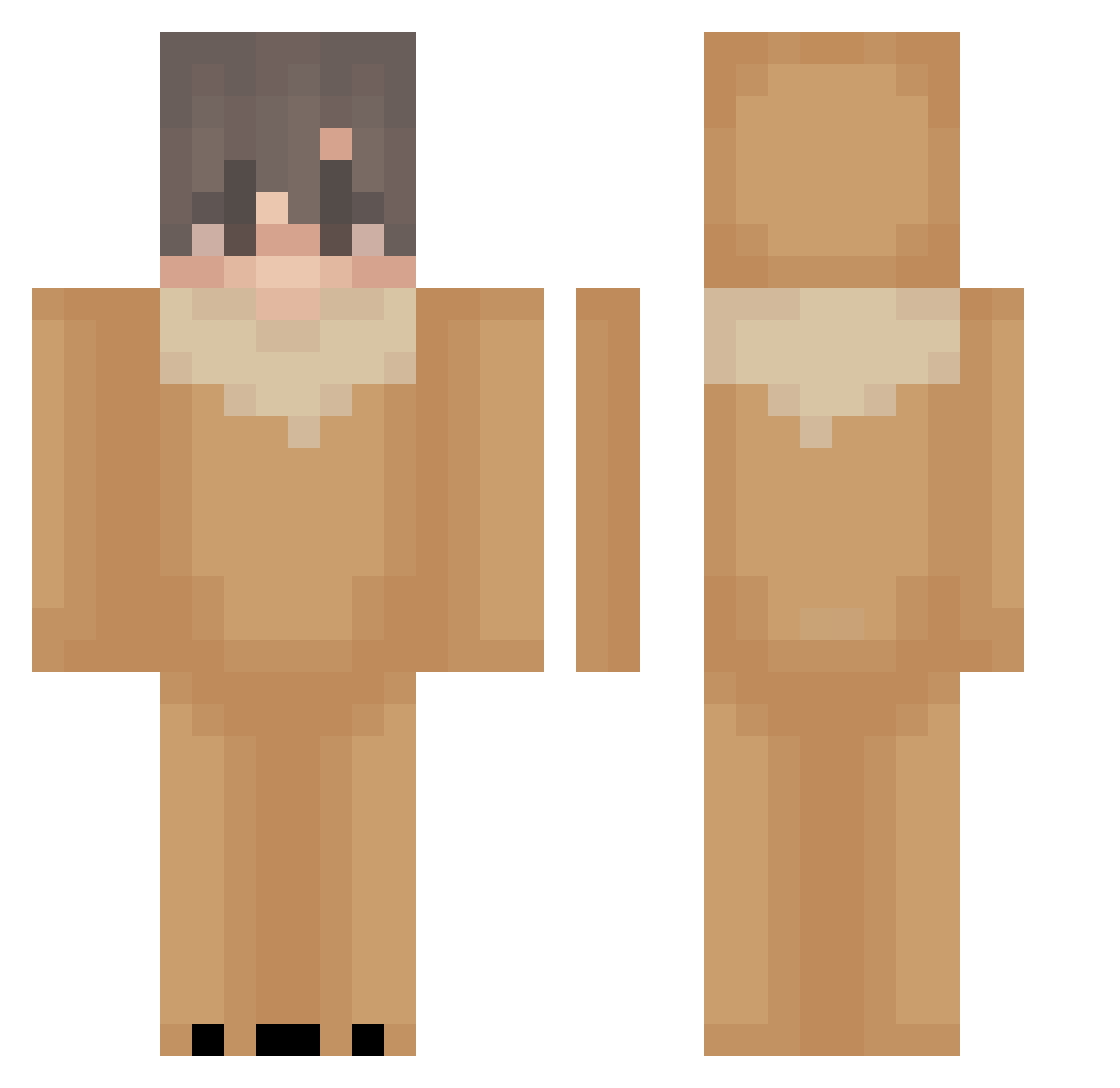 Mykaelnoctis Minecraft skin, front and back view