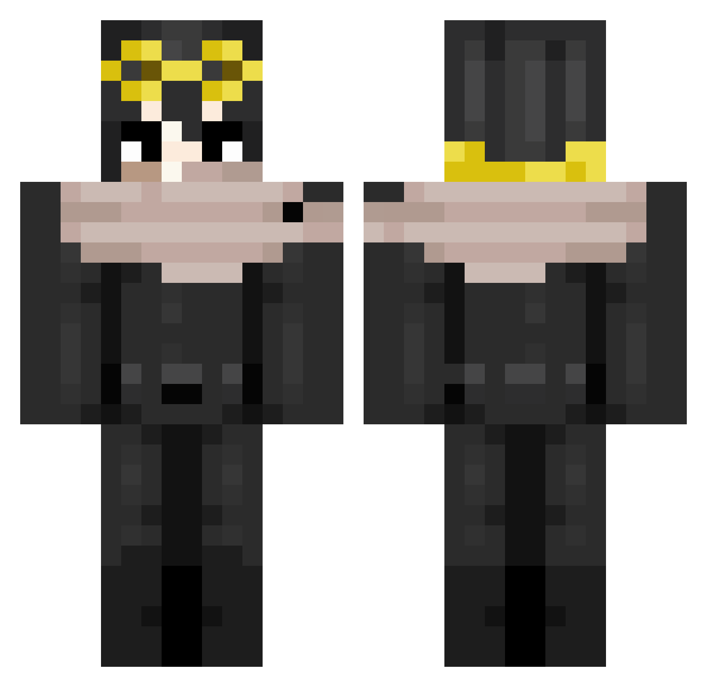 Zauriel_Jay Minecraft skin, front and back view