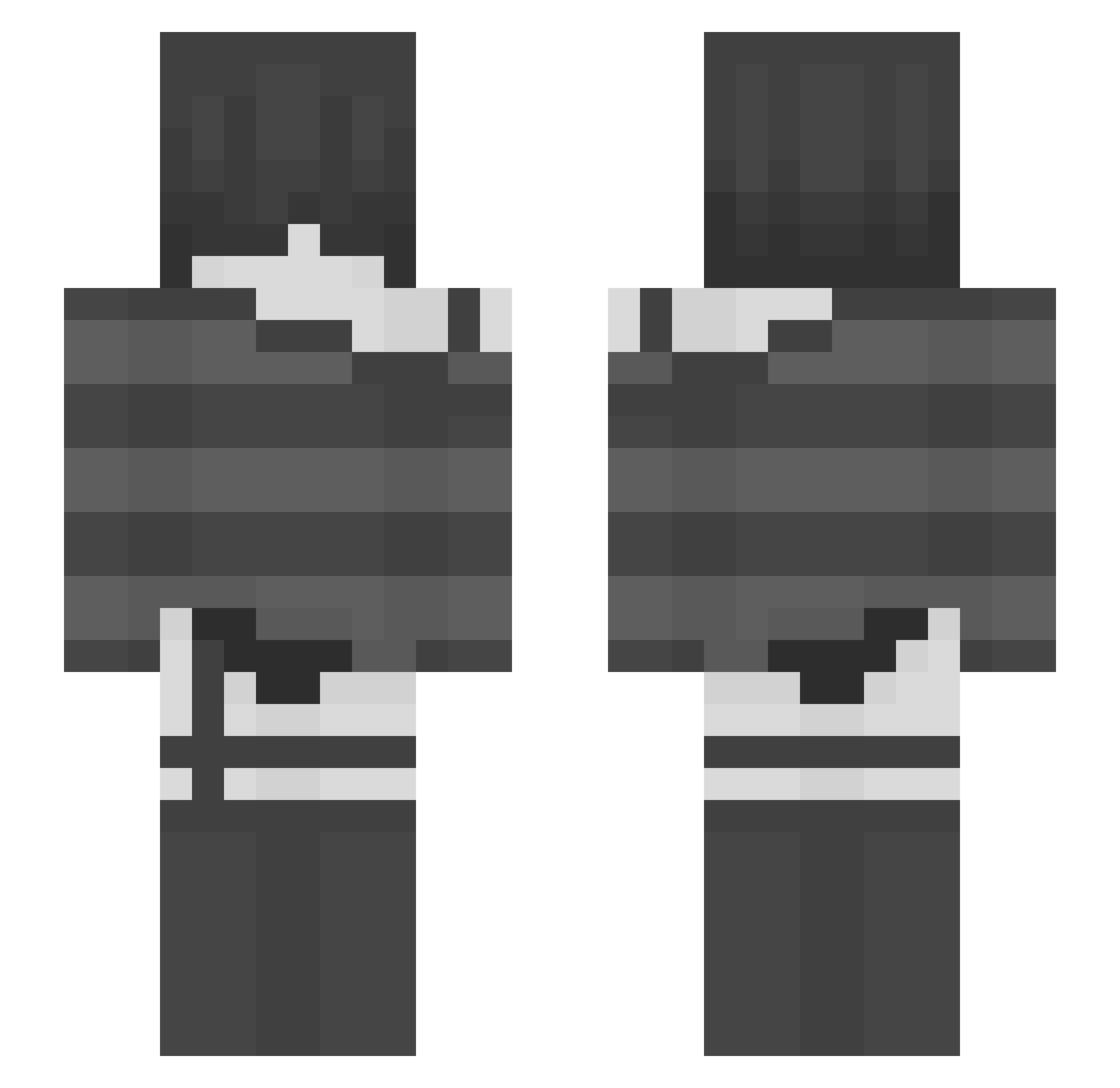 Legit_Furry_Dren Minecraft skin, front and back view